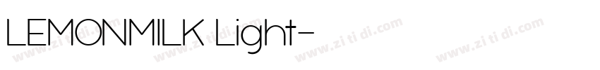 LEMONMILK Light字体转换